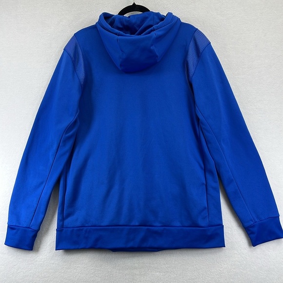 Nike Dri-Fit Men’s Hoodie Sz L Blue Pullover Kangaroo Pocket 100% Polyester EUC - Picture 6 of 11